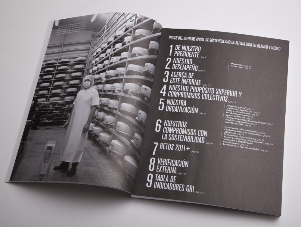 LIP | Proyecto Alpina - Informe sostenibilidad 2010 en blanco y negro