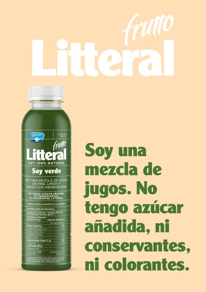 LIP | Proyecto Alpina - Frutto Litteral	Marca Frutto Litteral y empaques